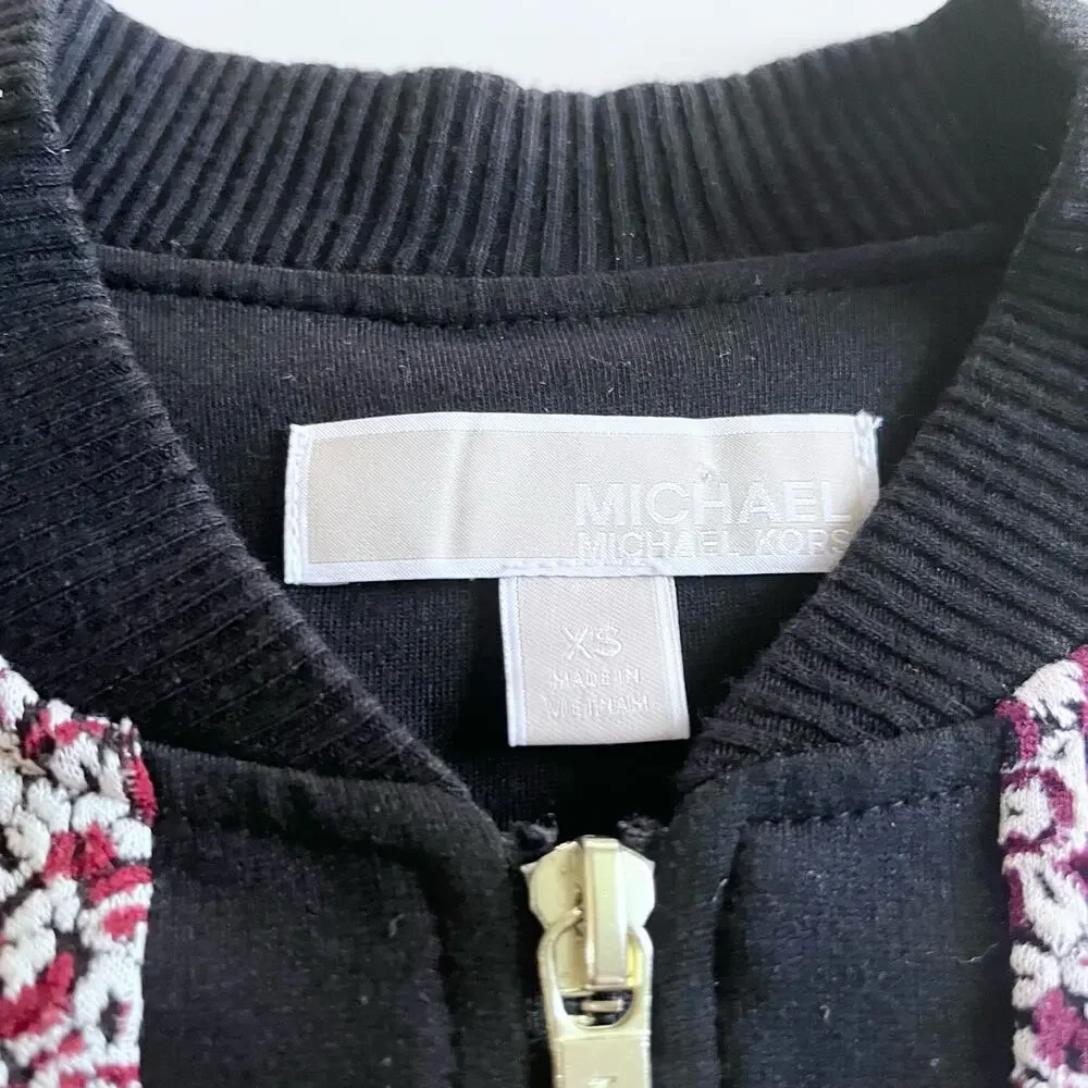 Michael Kors Paisley Jacquard Zip Jackets XS